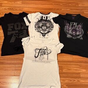 Fox Women's Short Sleeve Tees - Black and White